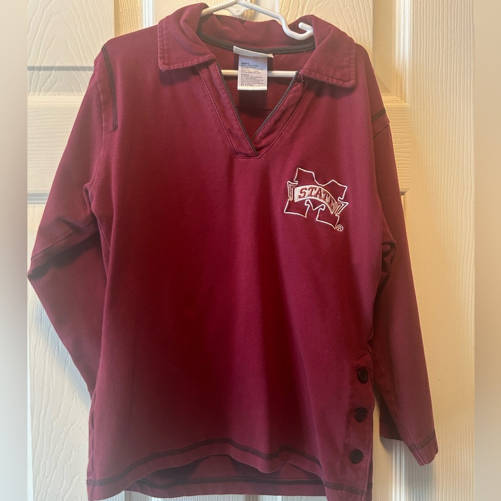 ✨Logo Athletic Maroon MS State Long sleeve shirt